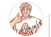 Illustrated company employee Alphons made in Adobe Illustrator