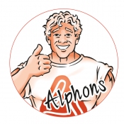 Illustrated company employee Alphons made in Adobe Illustrator