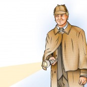 Illustrated company employee Alphons made in Adobe Illustrator