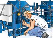 Illustrated company employee Alphons made in Adobe Illustrator