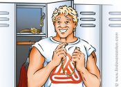 Illustrated company employee Alphons made in Adobe Illustrator
