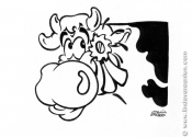Cartoony cow for promotion material