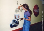 Coca Cola wallpainting | Proces