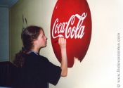 Coca Cola wallpainting | Proces