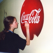 Coca Cola wallpainting | Proces