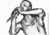 Illustrated band member for cd-booklet