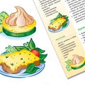 Design & Illustrations for a  leaflet with recipies