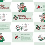 Design & Illustratrons for cheese wrapping paper in a Christmas theme