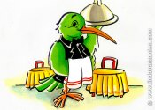 Promotional illustrations for a hotel